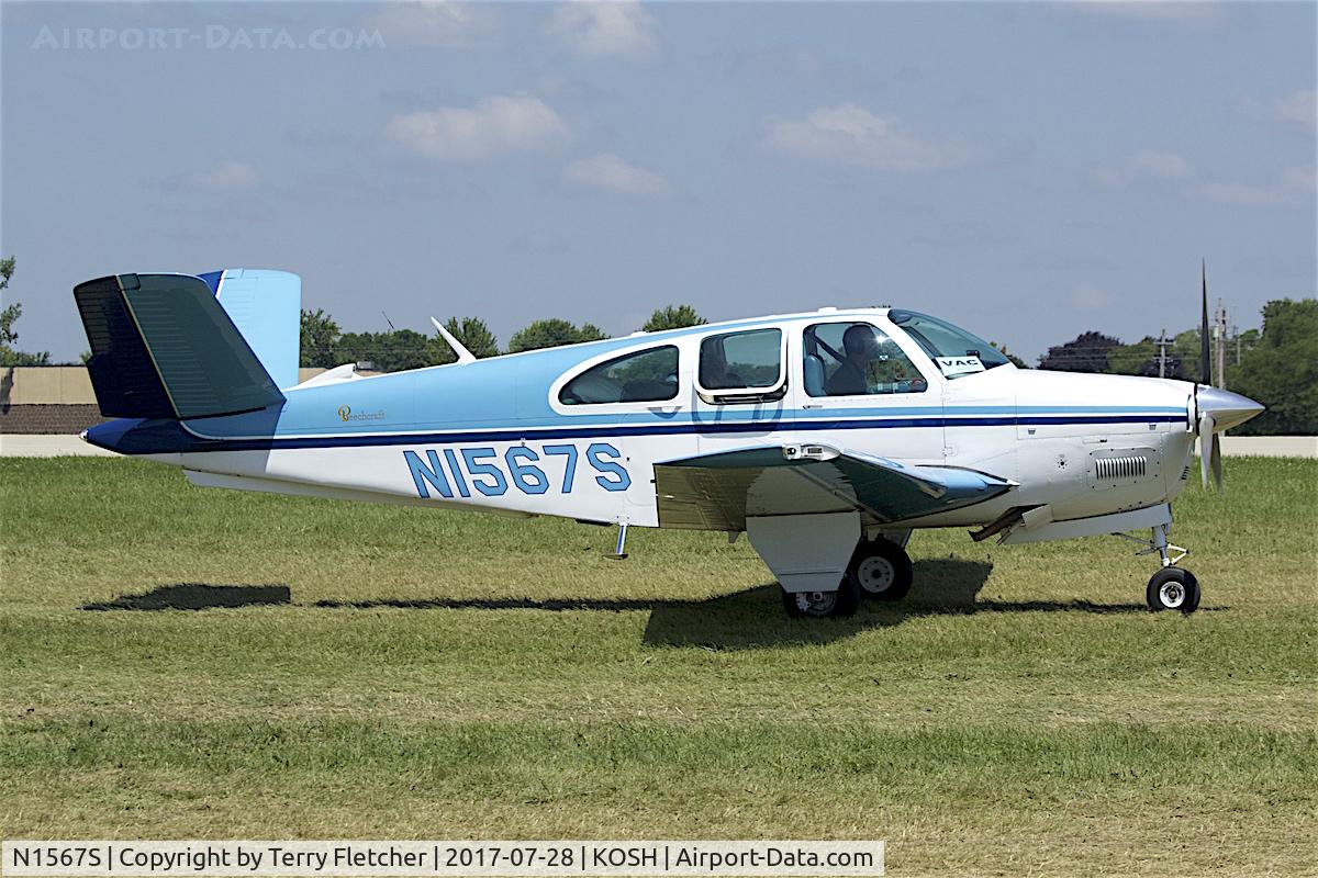 N1567S, 1962 Beech P35 Bonanza C/N D-6993, At 2017 EAA AirVenture at Oshkosh