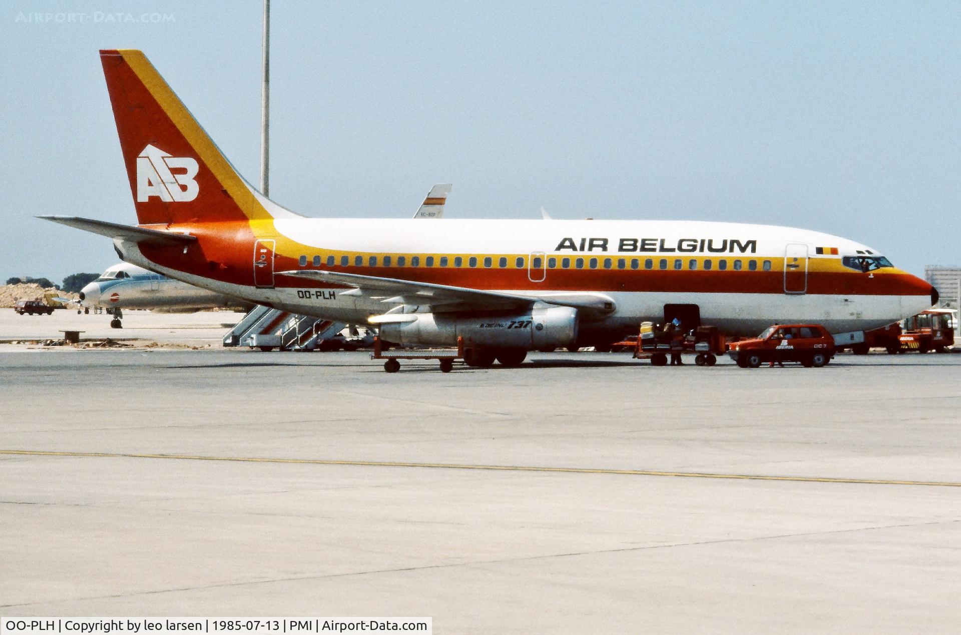OO-PLH, 1968 Boeing 737-247 C/N 20128, Palma de Mallorca 13.7.1985