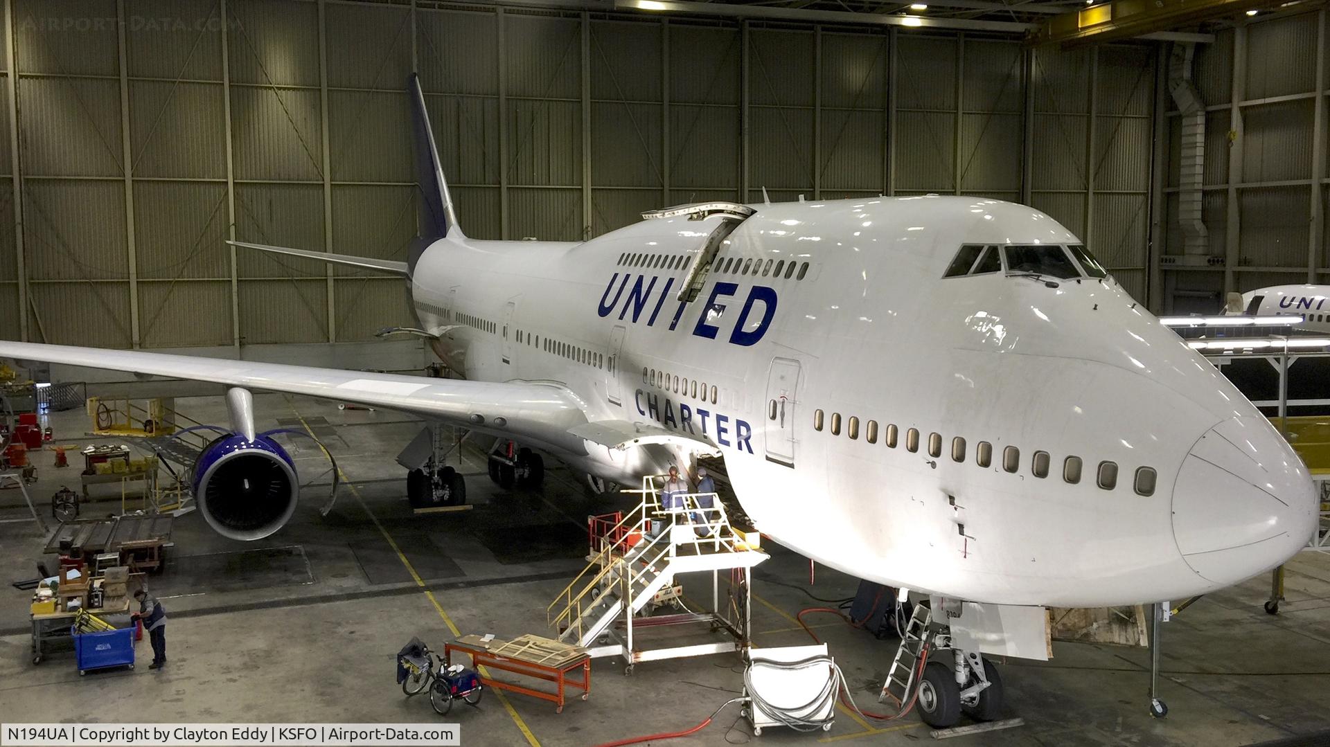 N194UA, 1997 Boeing 747-422 C/N 26892, SFO 2015.