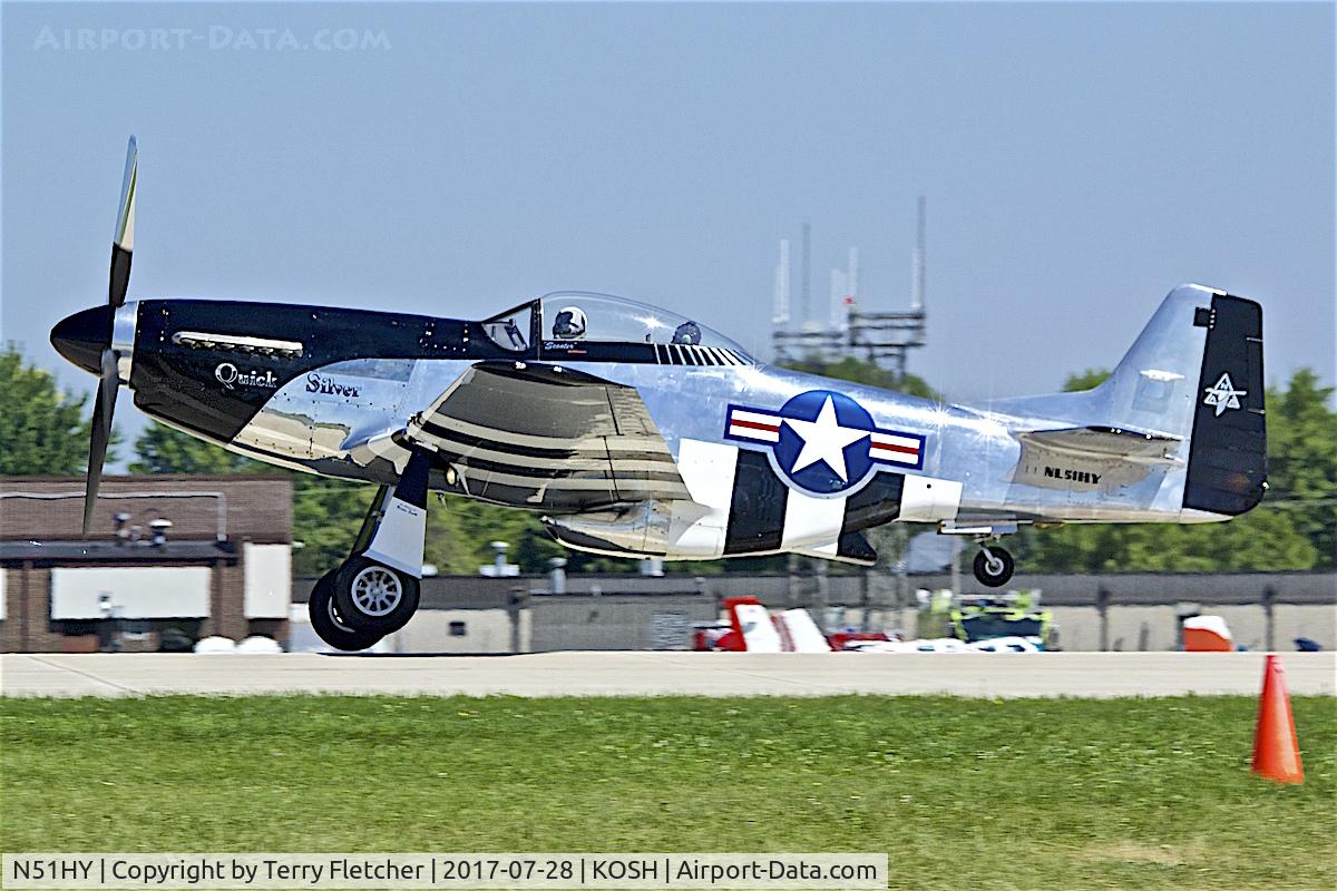 N51HY, 1944 North American P-51D Mustang C/N 124-48192, at 2017 EAA AirVenture at Oshkosh