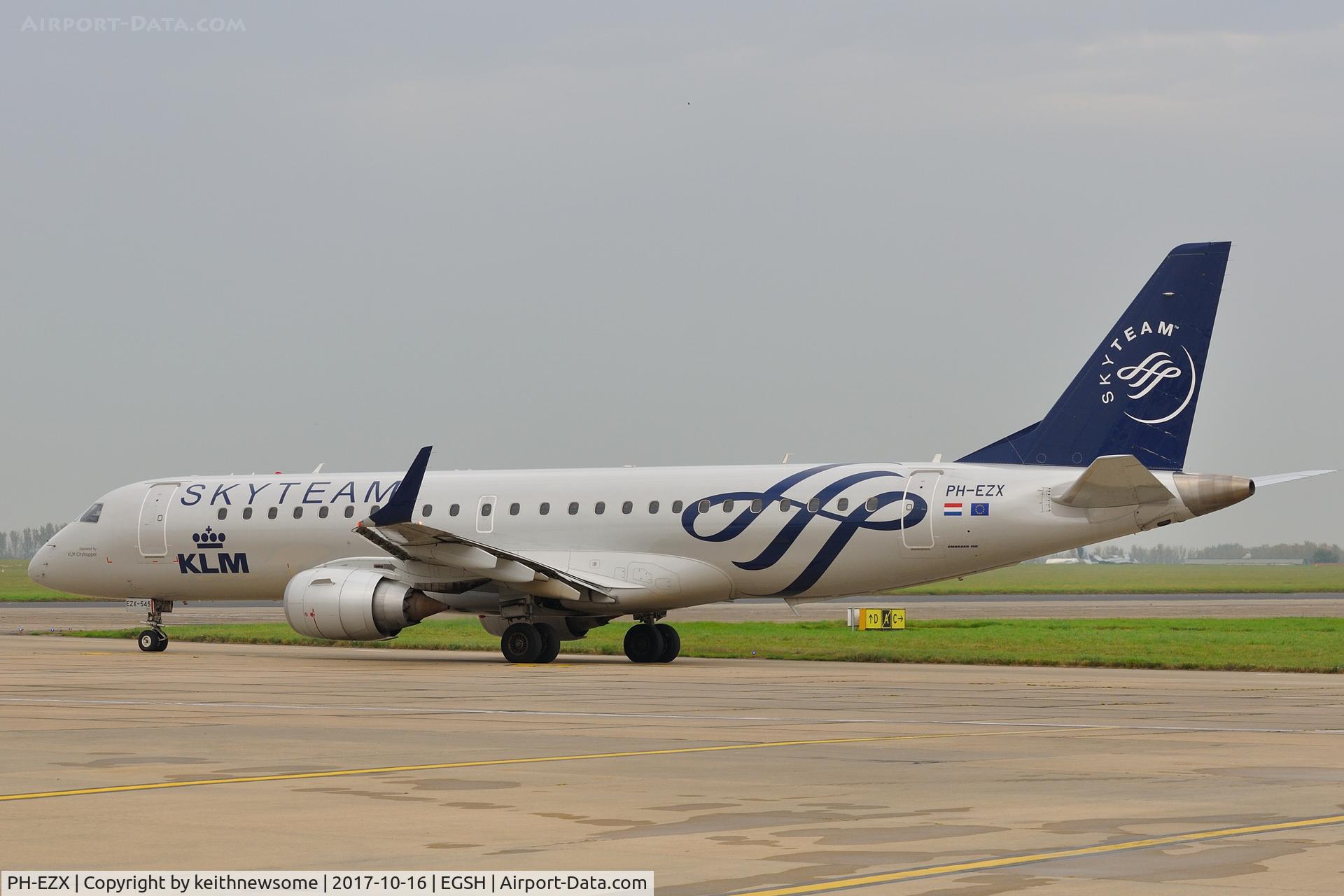 PH-EZX, 2012 Embraer 190LR (ERJ-190-100LR) C/N 19000545, Rare Visitor.