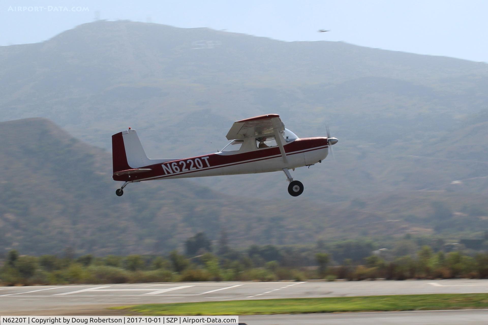 N6220T, 1964 Cessna 150E C/N 15060920, 1964 Cessna 150E, Continental O-200 100 Hp, takeoff climb Rwy 22