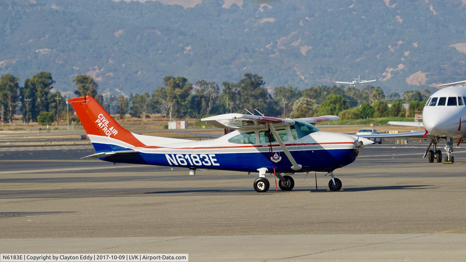 N6183E, 1983 Cessna 182R Skylane C/N 18268351, Livermore Airport California 2017.