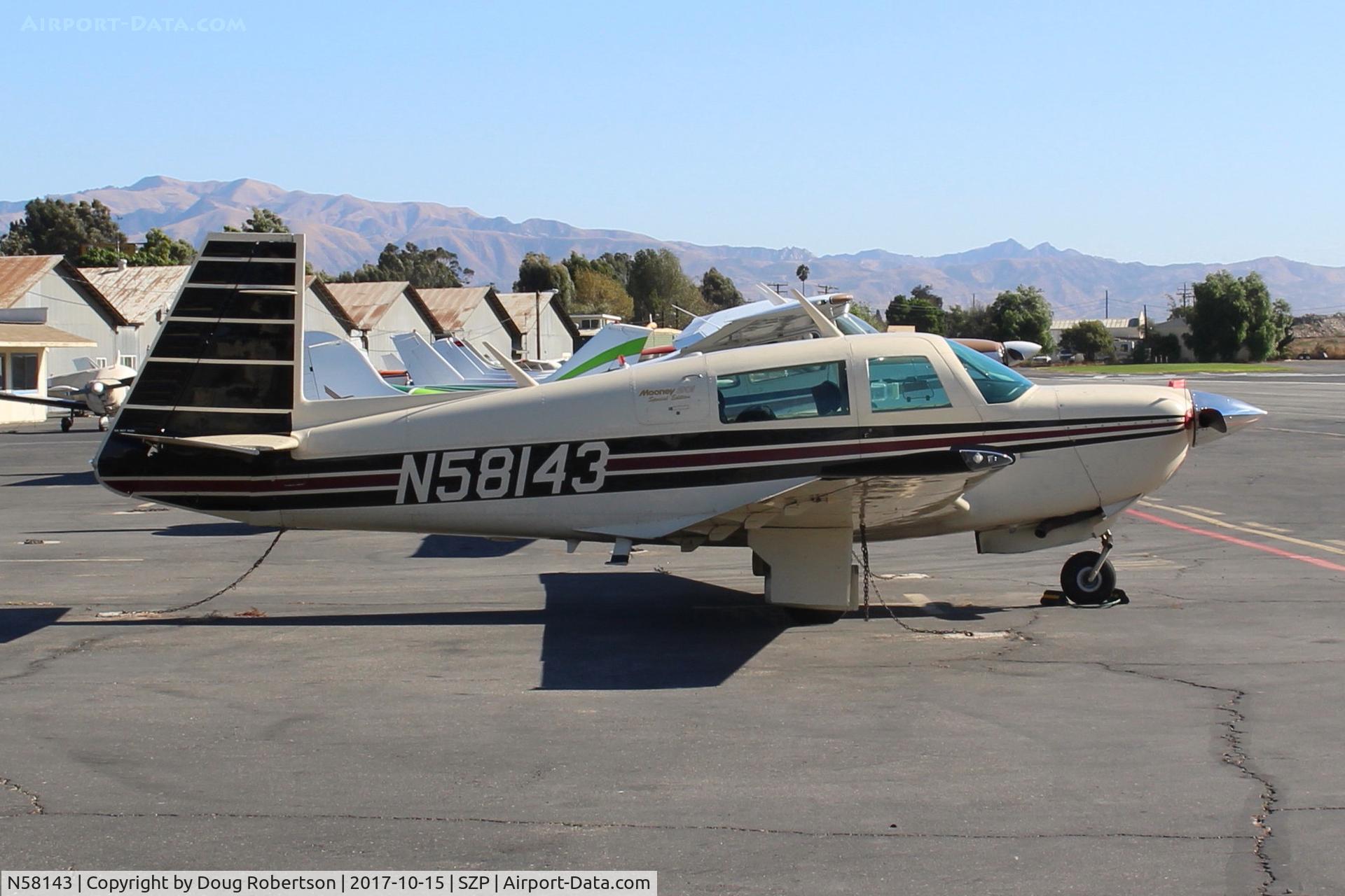 N58143, 1985 Mooney M20J 201 C/N 24-1573, 1985 Mooney M20J 201, Lycoming IO-360-A&C 200 Hp, on transient ramp