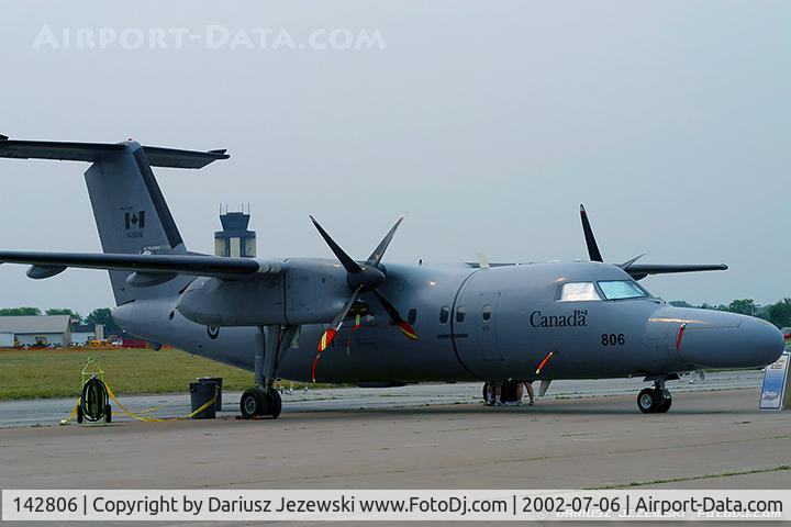 142806, 1990 De Havilland Canada CT-142 Dash 8 C/N 107, CAF CT-142 Dash 8 142806 from 402nd Sqn. CFB Winnipeg, MB