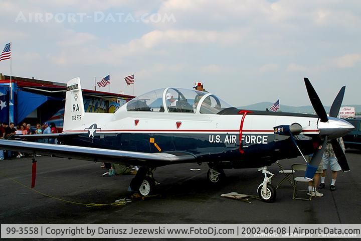 99-3558, 1999 Raytheon T-6A Texan II C/N PT-62, T-6A Texan II 99-3558 RA from 558th FTS 12th FTW Randolph AFB, TX