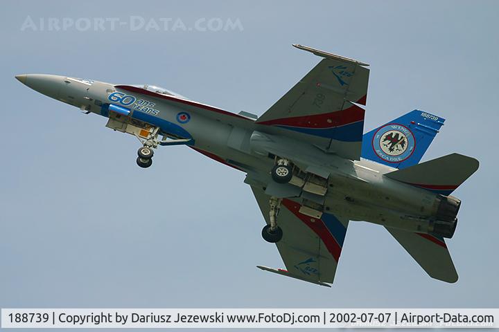 188739, McDonnell Douglas CF-188A Hornet C/N 0284/A229, CAF CF-188 Hornet 188739 from 425th TFS 'Alouette' 3rd Wing, CFB Bagotville