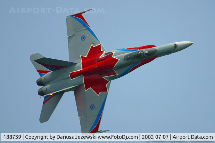 188739, McDonnell Douglas CF-188A Hornet C/N 0284/A229, CAF CF-188 Hornet 188739 from 425th TFS 'Alouette' 3rd Wing, CFB Bagotville