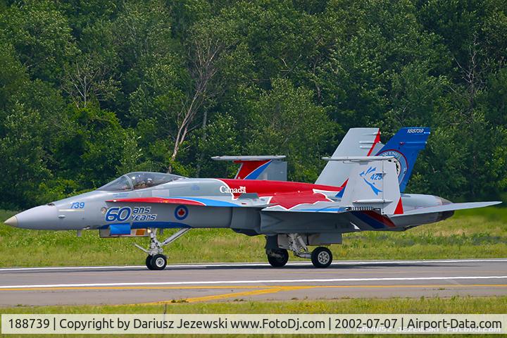 188739, McDonnell Douglas CF-188A Hornet C/N 0284/A229, CAF CF-188 Hornet 188739 from 425th TFS 'Alouette' 3rd Wing, CFB Bagotville