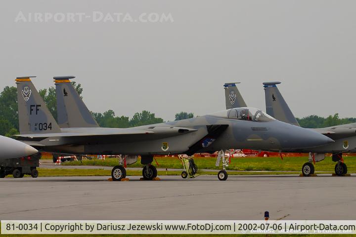 81-0034, 1981 McDonnell Douglas F-15C Eagle Eagle C/N 770/C217, F-15C Eagle 81-0034 FF from 27th FS 'Fighting Eagles' 1th FW Langley AFB, VA