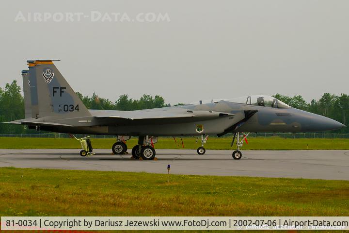 81-0034, 1981 McDonnell Douglas F-15C Eagle Eagle C/N 770/C217, F-15C Eagle 81-0034 FF from 27th FS 'Fighting Eagles' 1th FW Langley AFB, VA