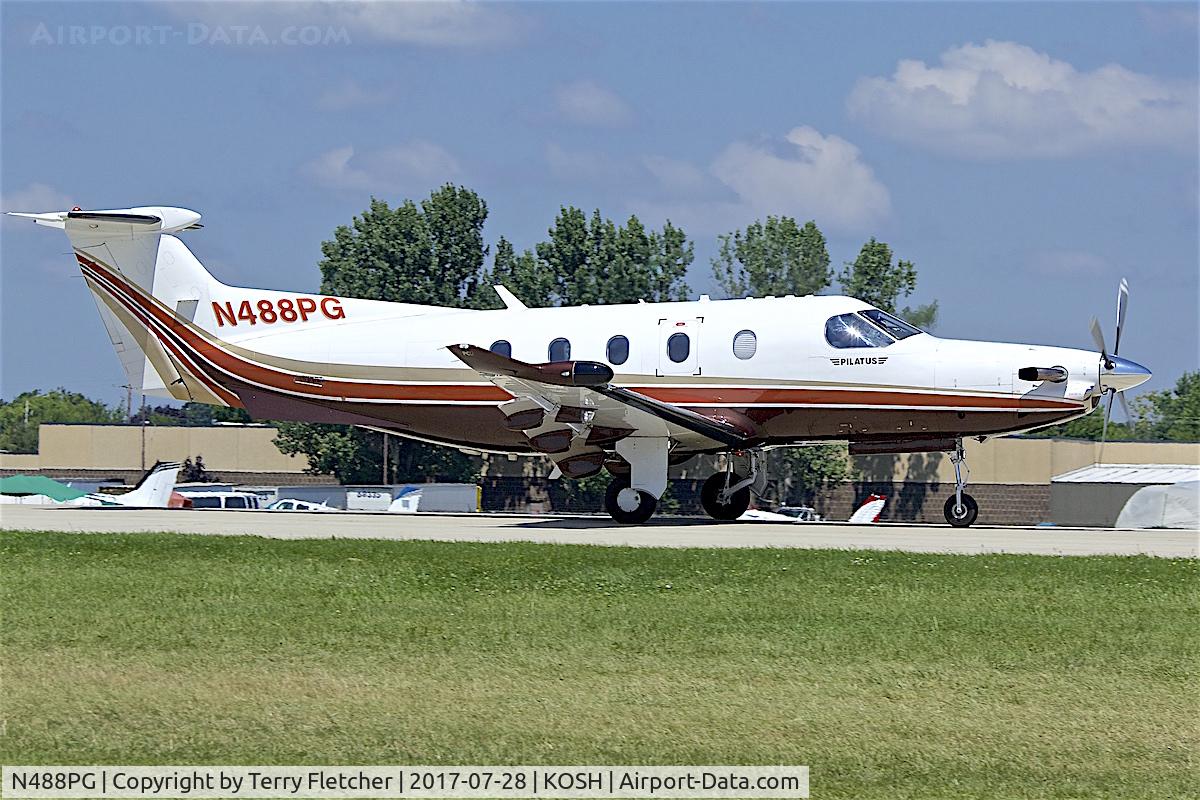 N488PG, 2008 Pilatus PC-12/47E C/N 1053, At 2017 EAA AirVenture at Oshkosh