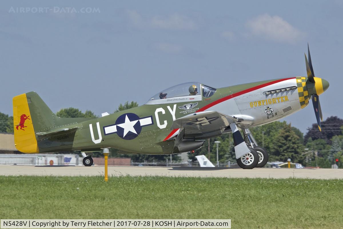N5428V, 1944 North American P-51D Mustang C/N 122-39723, At 2017 EAA AirVenture at Oshkosh
