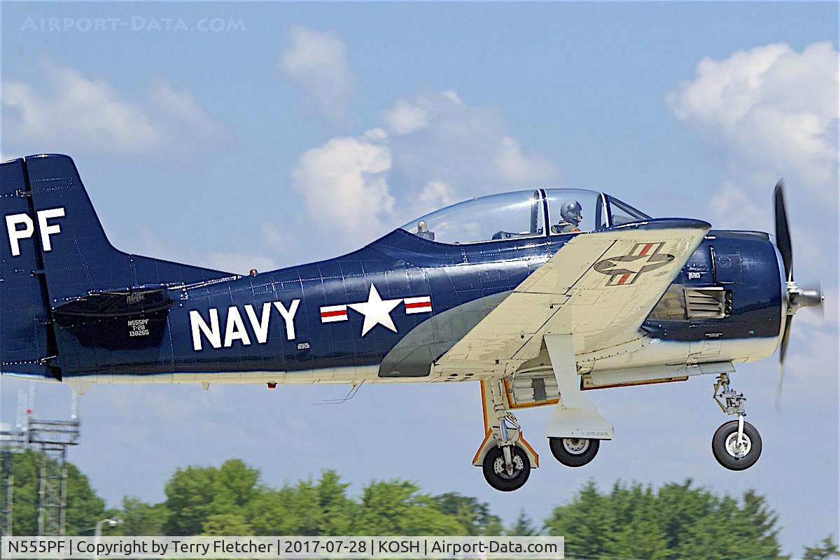 N555PF, 1954 North American T-28B Trojan C/N 200-336 (138265), At 2017 EAA AirVenture at Oshkosh