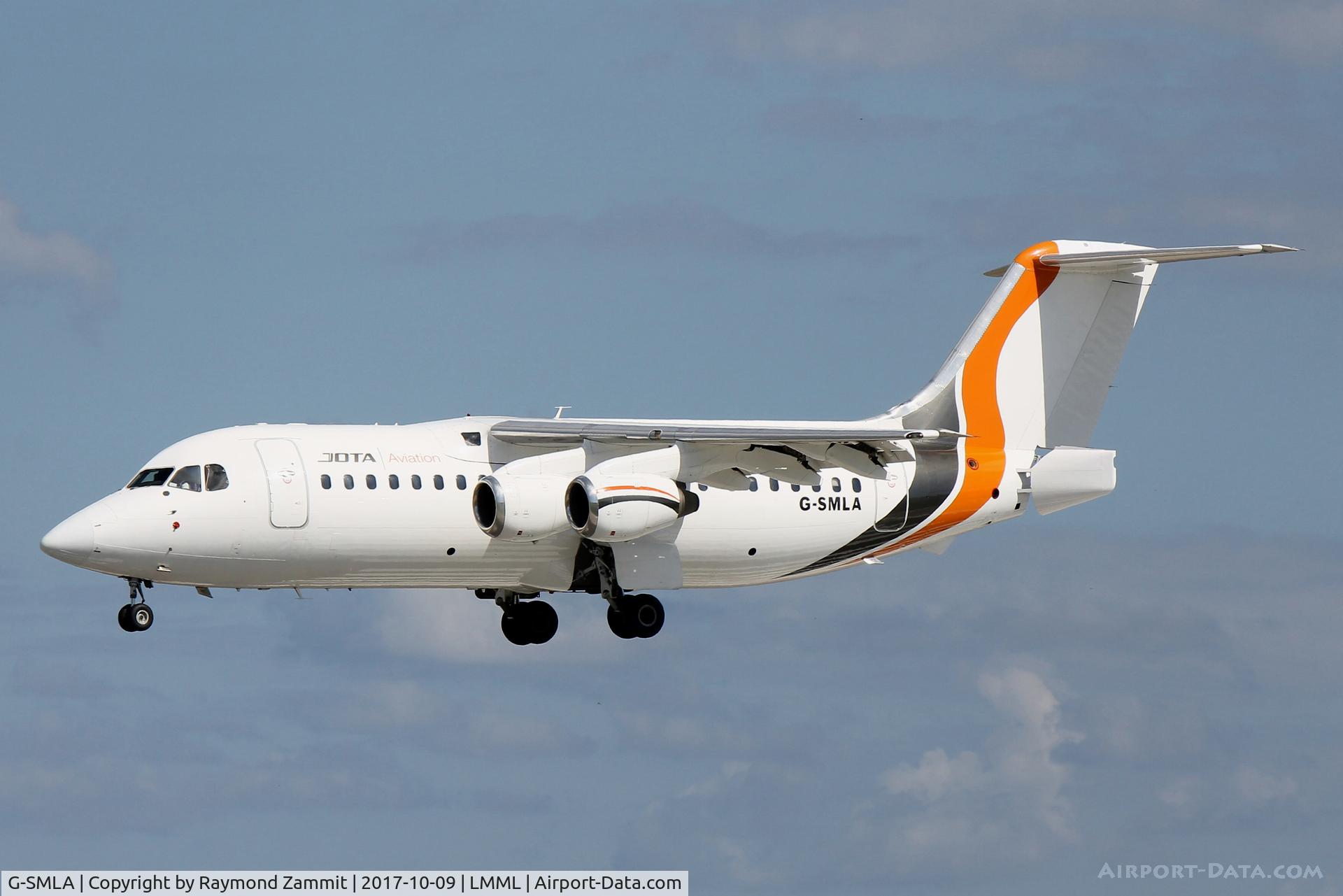 G-SMLA, 1985 British Aerospace BAe.146-200 C/N E2047, Bae146-200 G-SMLSA Jota Aviation