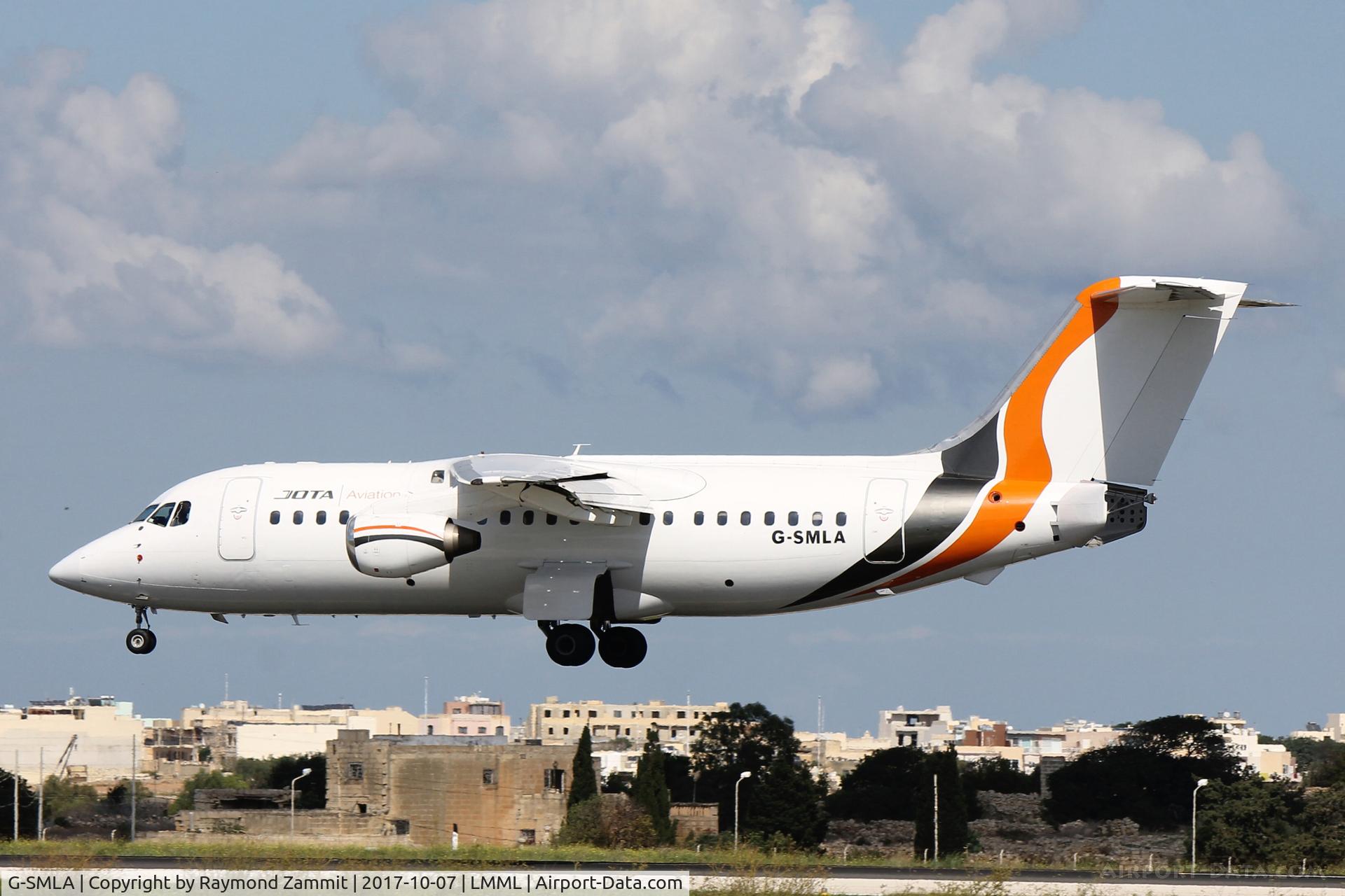 G-SMLA, 1985 British Aerospace BAe.146-200 C/N E2047, Bae146-200 G-SMLA Jota Aviation
