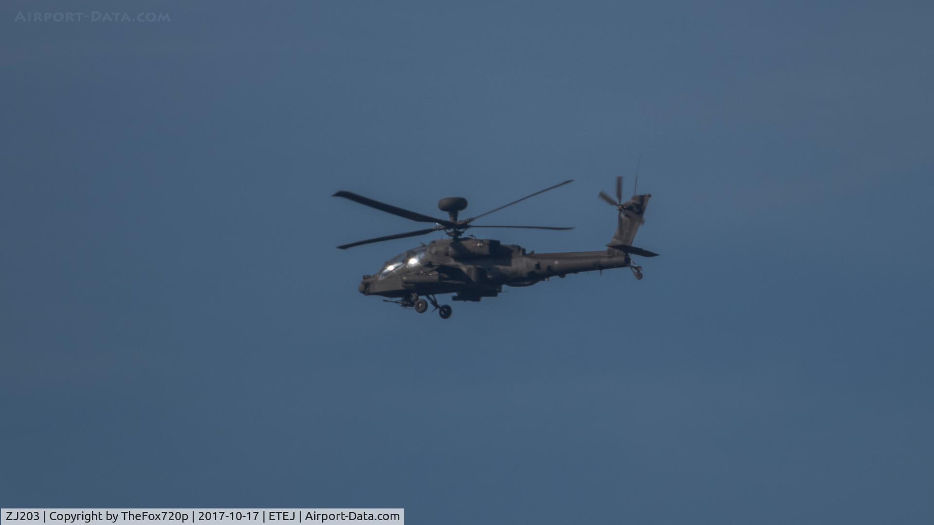 ZJ203, 2004 Westland Apache AH.1 C/N WAH.37, Flying back to the UK after Training Mission at Grafenwoehr Training Area.