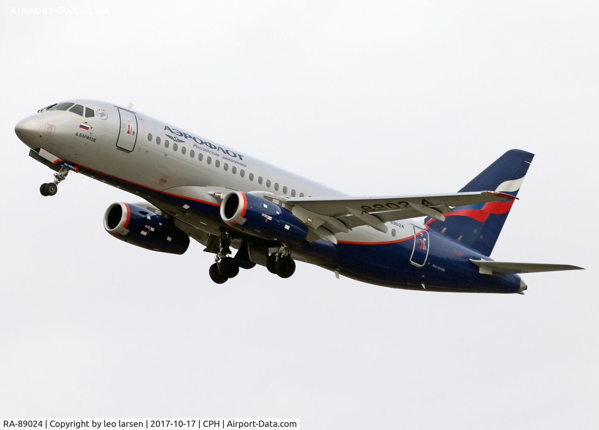 RA-89024, 2014 Sukhoi SuperJet 100-95B C/N 95044, Copenhagen 17.10.2017
