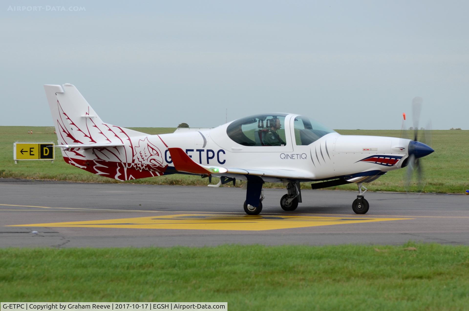 G-ETPC, 2017 Grob G-120TP-A C/N 11125, Departing from Norwich.