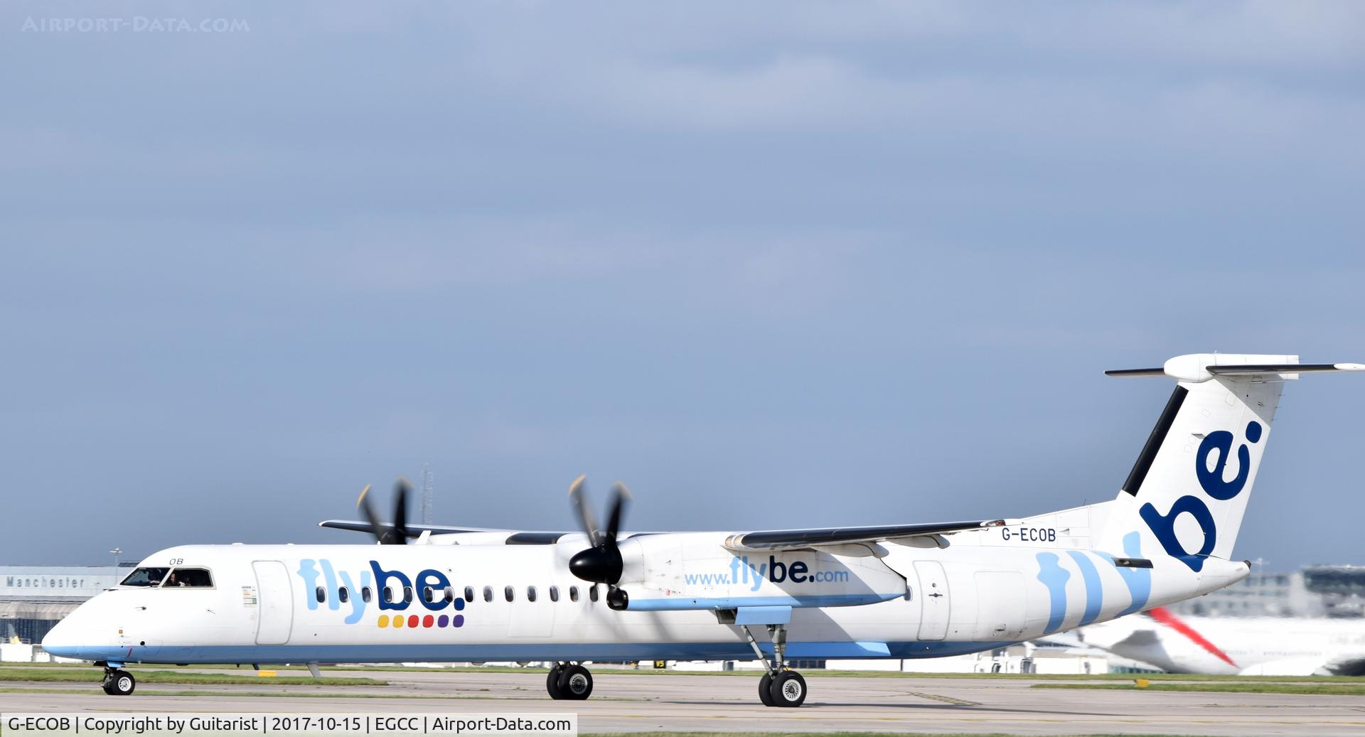 G-ECOB, 2007 De Havilland Canada DHC-8-402Q Dash 8 C/N 4185, At Manchester