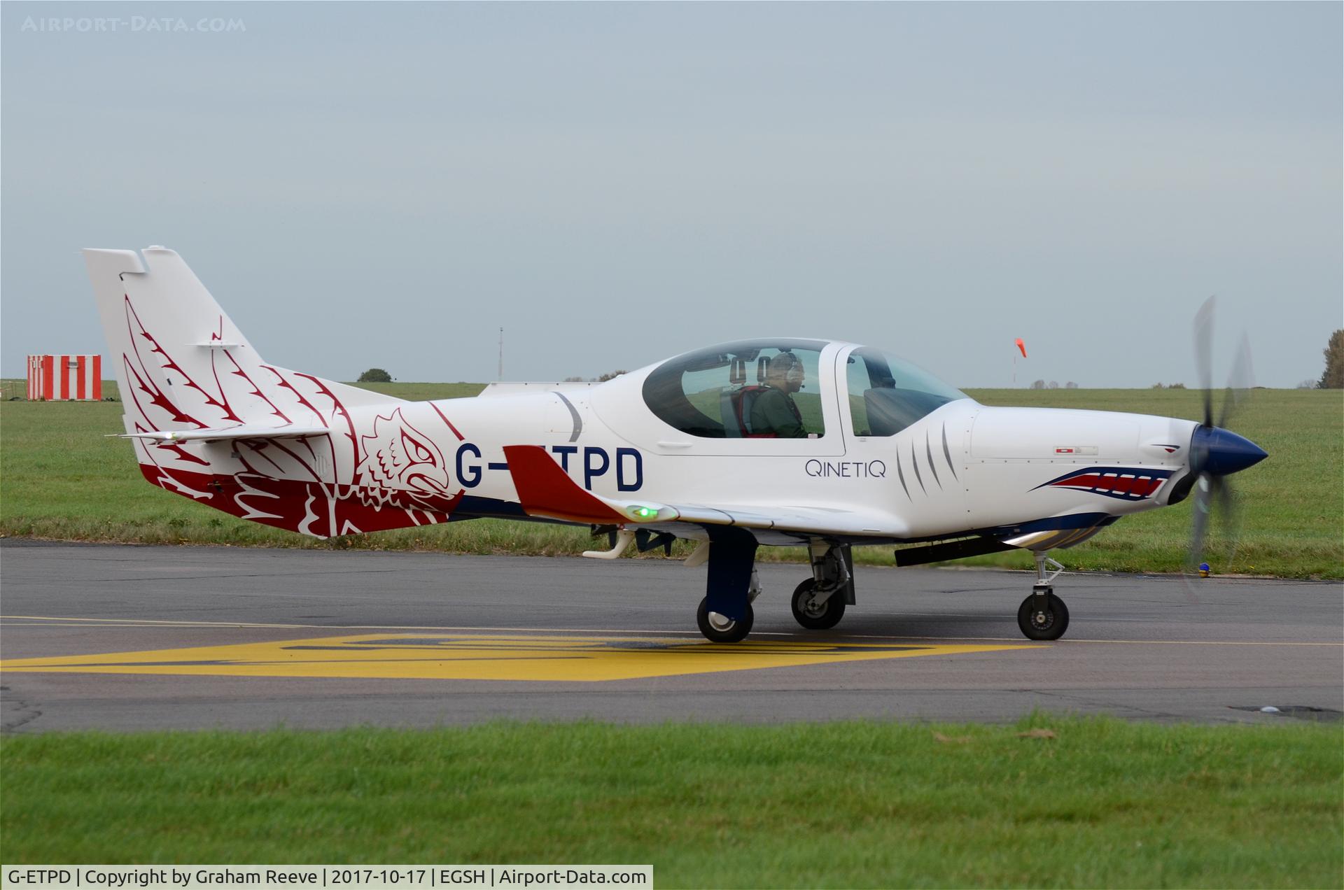 G-ETPD, 2017 Grob G-120TP-A C/N 11126, Departing from Norwich.