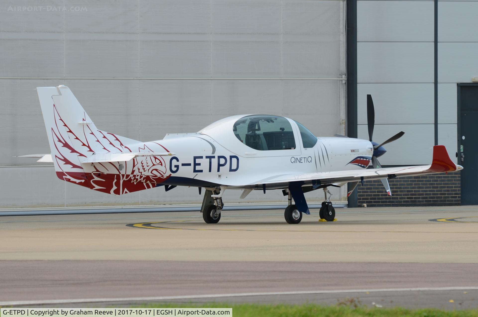 G-ETPD, 2017 Grob G-120TP-A C/N 11126, Parked at Norwich.