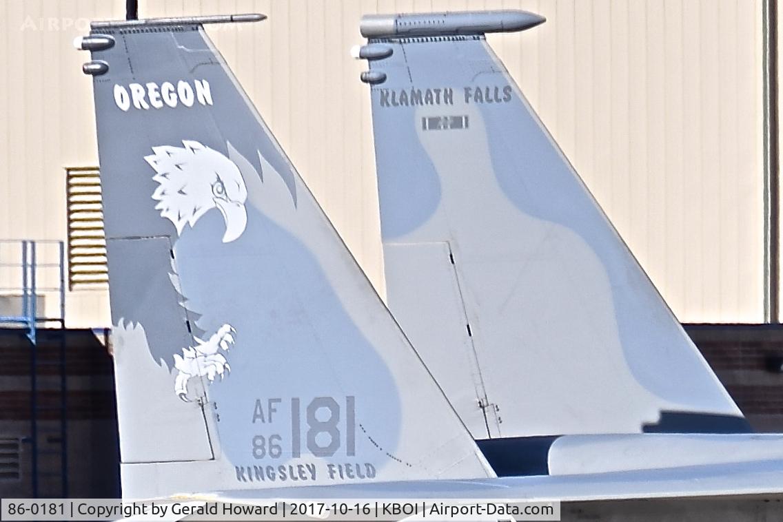 86-0181, 1986 McDonnell Douglas F-15D Eagle C/N 0990/D061, 173rd Fighter Wing, Oregon Air national Guard.