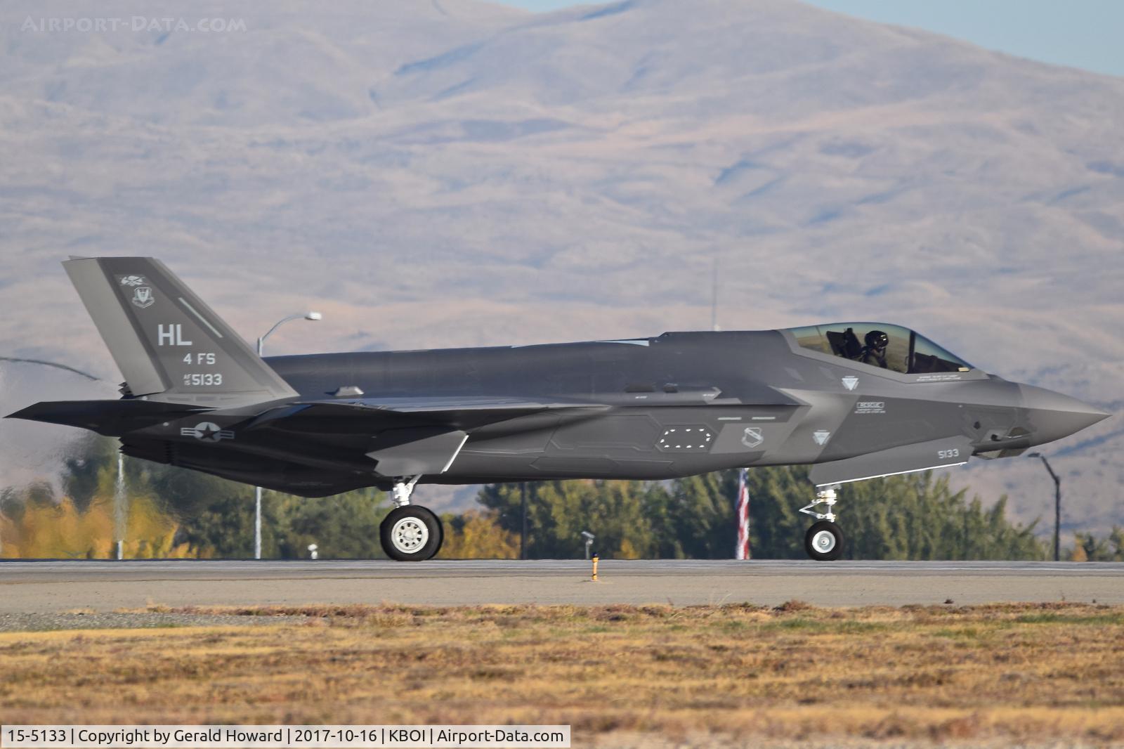 15-5133, 2015 Lockheed Martin F-35A Lightning II C/N AF-124, Starting take off roll on RWY 10R. 4th Fighter Sq., 388th Fighter Wing, Hill AFB, Utah. 