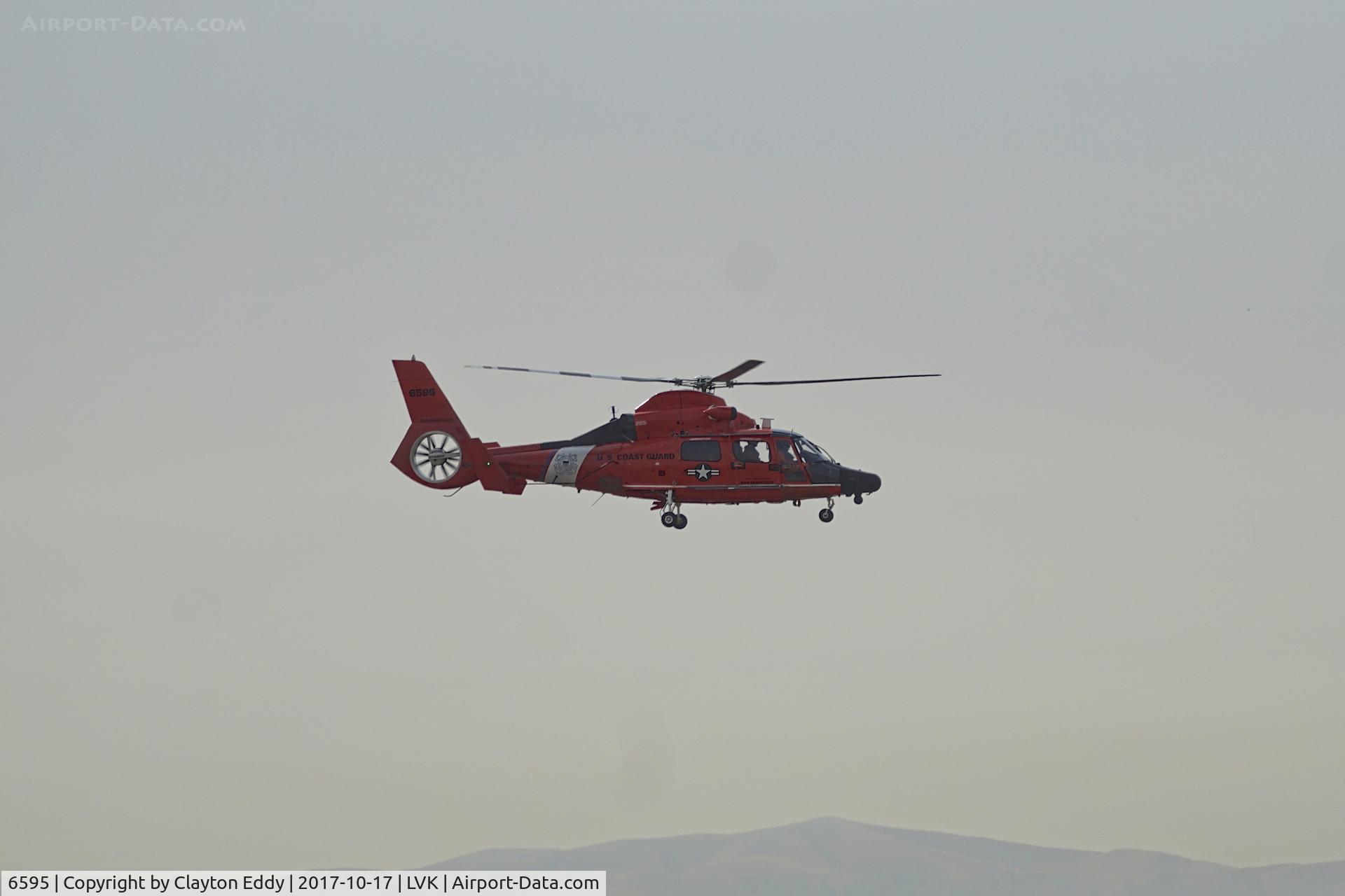 6595, 1989 Aerospatiale HH-65C Dolphin C/N 6297, Livermore Airport California 2017.