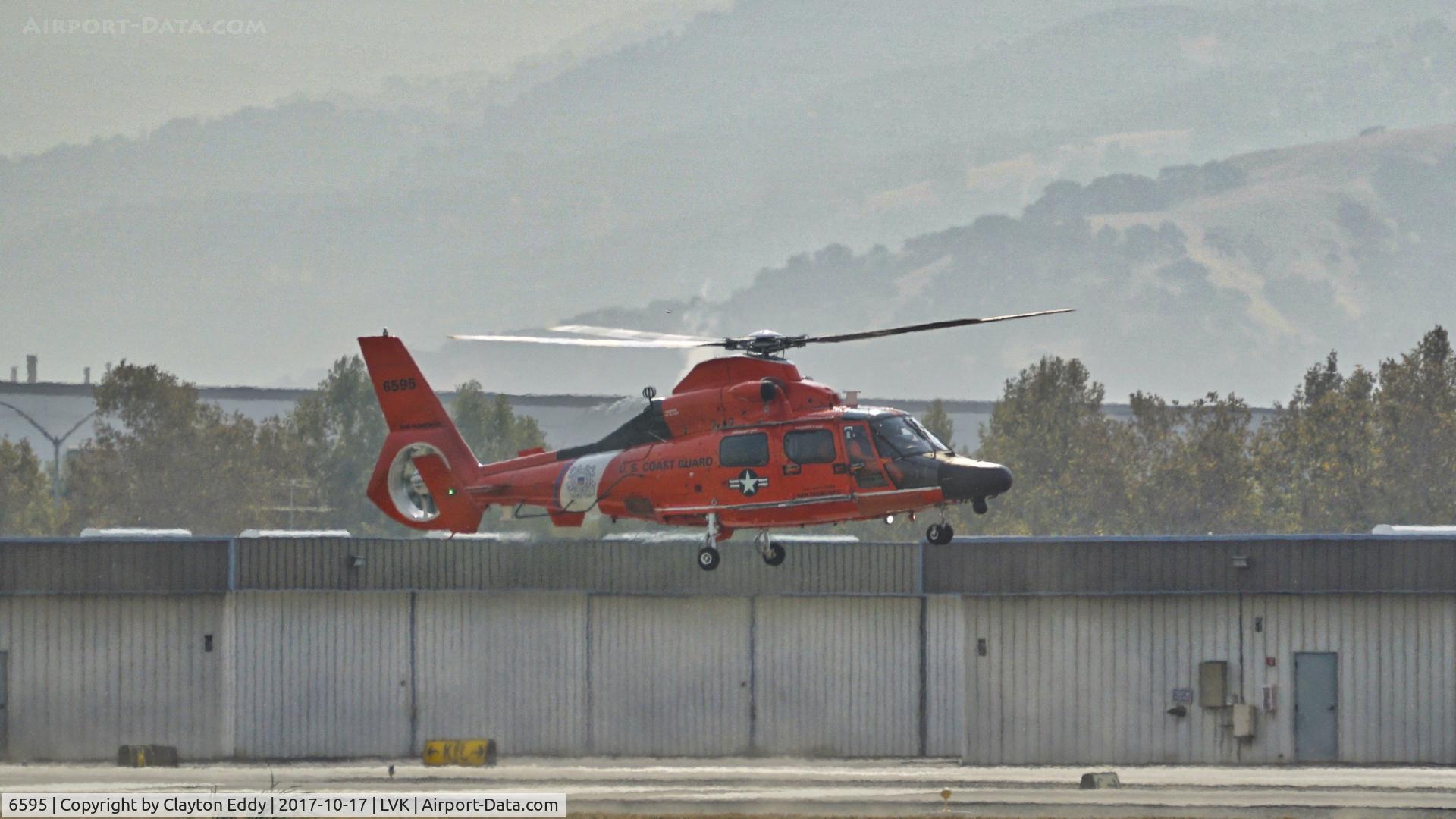 6595, 1989 Aerospatiale HH-65C Dolphin C/N 6297, Livermore Airport California 2017.