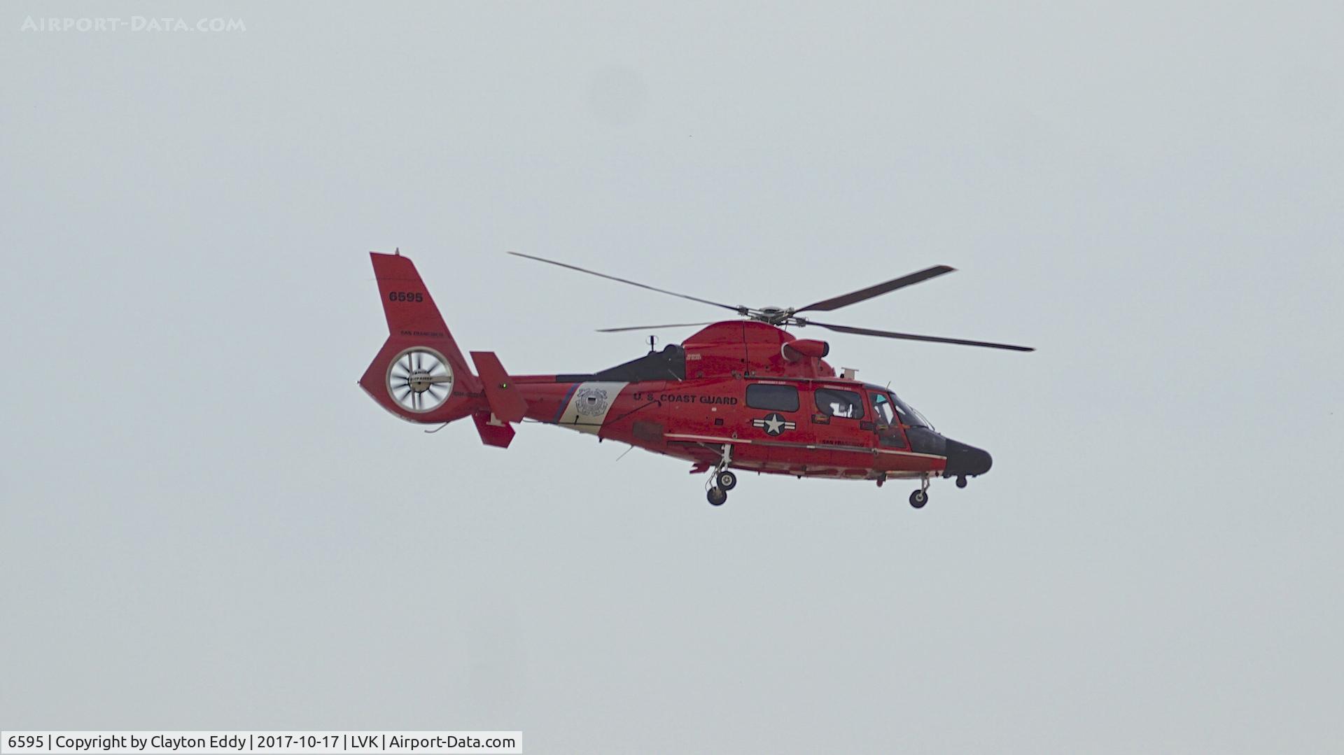 6595, 1989 Aerospatiale HH-65C Dolphin C/N 6297, Livermore Airport California 2017.