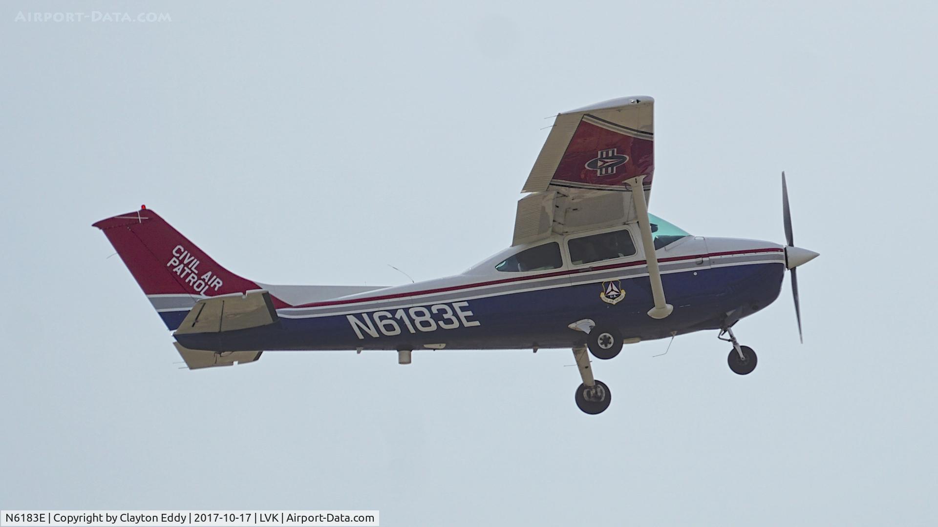 N6183E, 1983 Cessna 182R Skylane C/N 18268351, Livermore Airport California 2017.