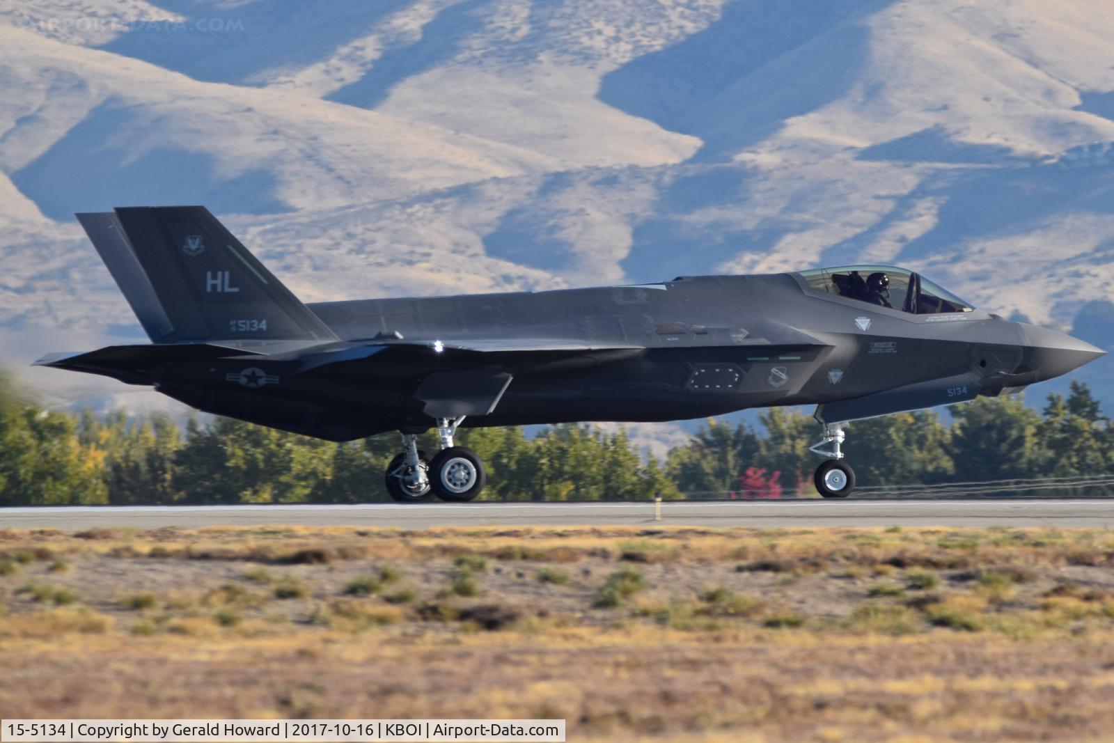 15-5134, 2015 Lockheed Martin F-35A Lightning II C/N AF-124, Starting take off roll on RWY 10R. 4th Fighter Sq., 388th Fighter Wing, Hill AAFB, Utah. 