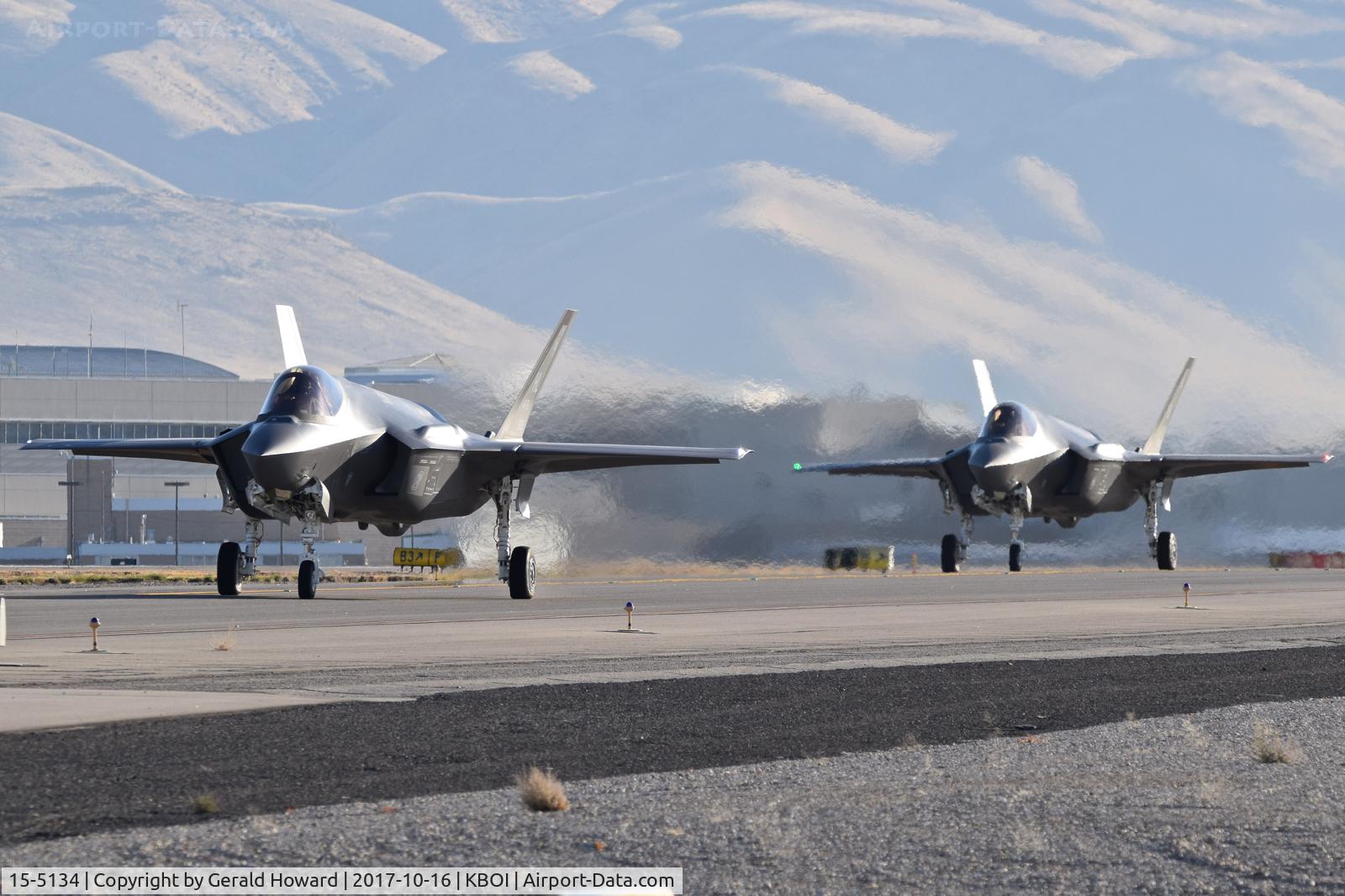 15-5134, 2015 Lockheed Martin F-35A Lightning II C/N AF-124, Along with 15-5133 turning onto Foxtrot.  4th Fighter Sq. 