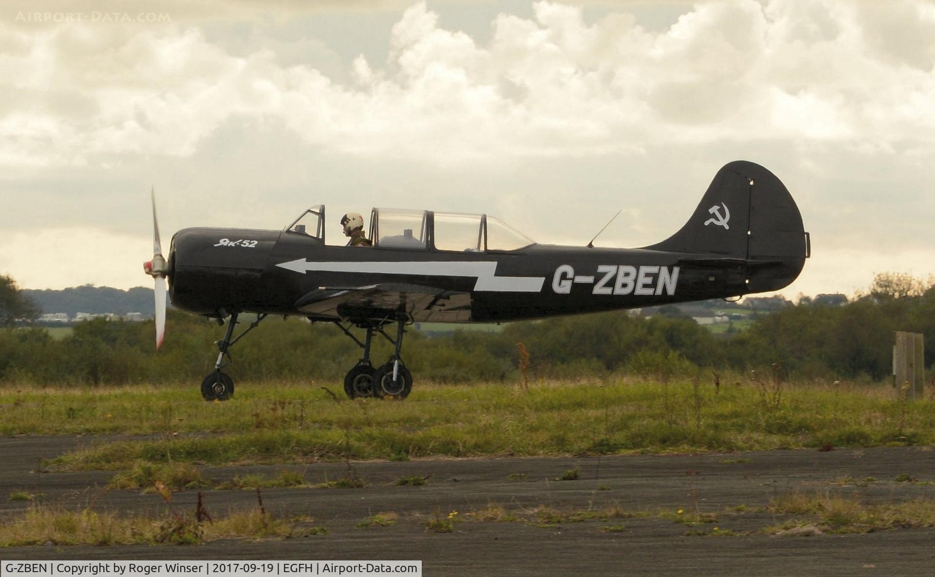 G-ZBEN, 1982 Bacau Yak-52 C/N 822708, Visiting Yak-52.