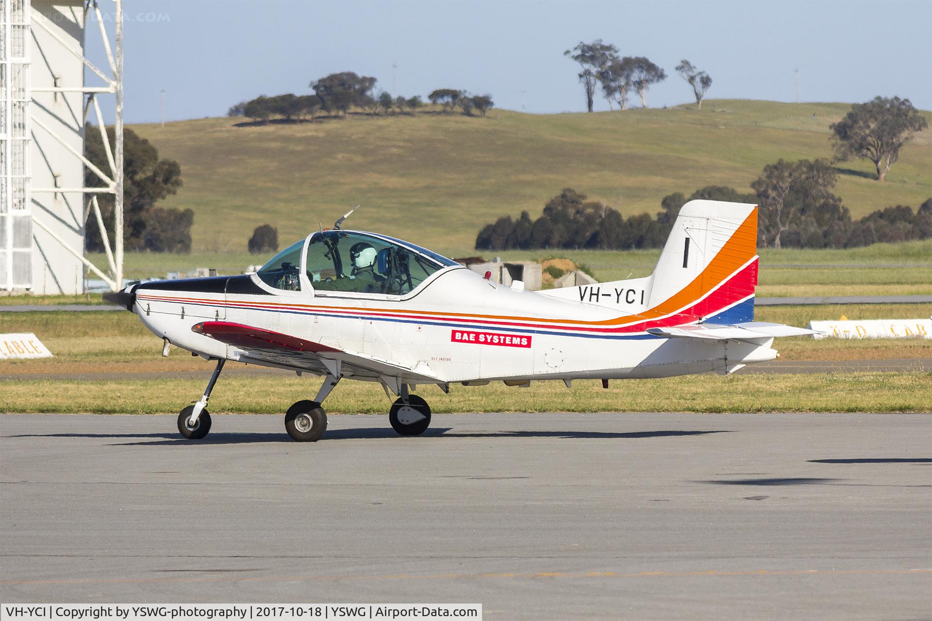 VH-YCI, 1991 Pacific Aerospace CT/4B Airtrainer C/N 105, BAE Systems Australia (VH-YCI) Pacific Aerospace CT-4B taxiing at Wagga Wagga Airport