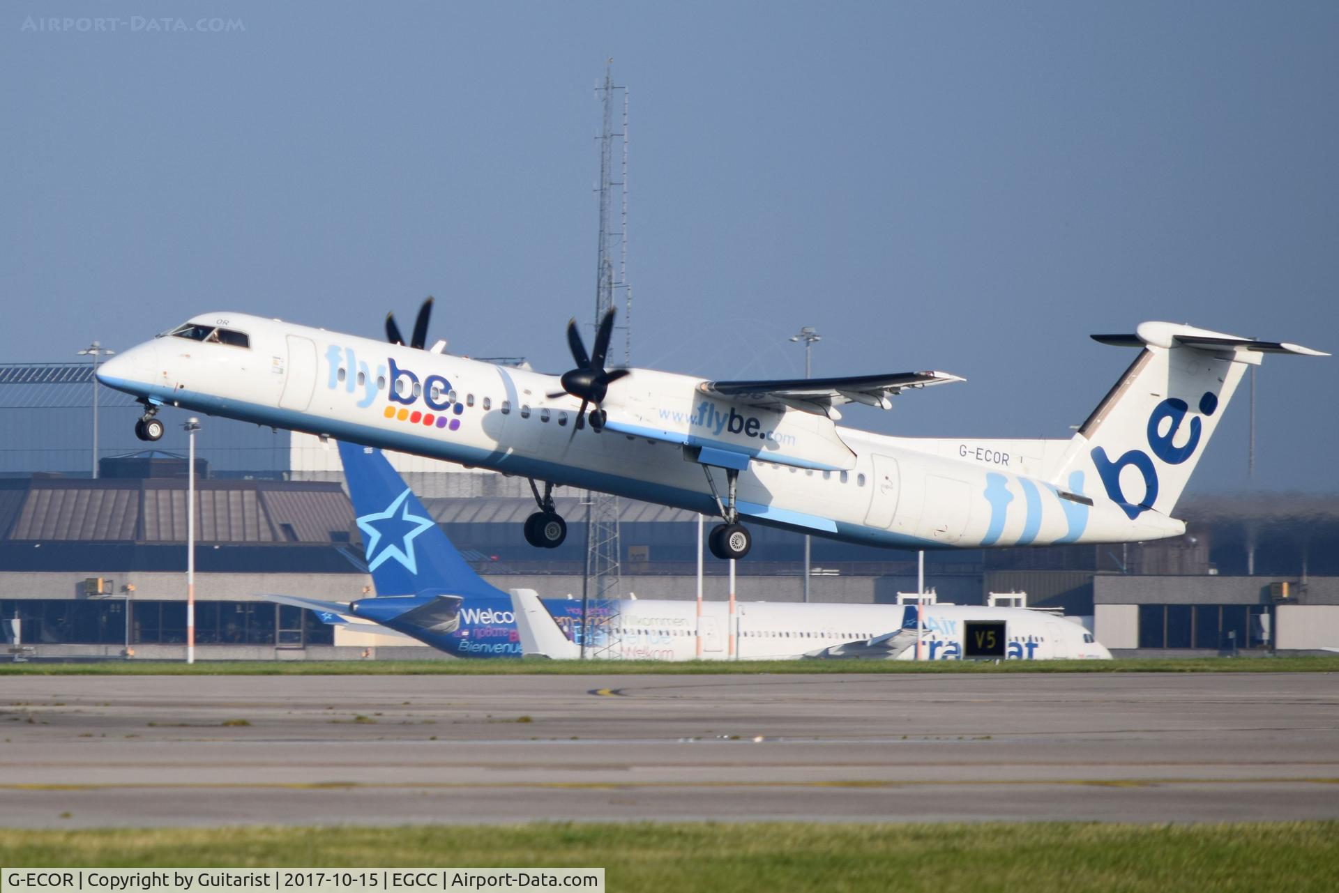 G-ECOR, 2009 De Havilland Canada DHC-8-402Q Dash 8 C/N 4248, At Manchester