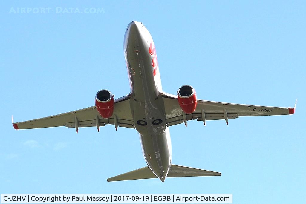 G-JZHV, 2017 Boeing 737-8MG C/N 63152, Departing from Birmingham(BHX-EGBB).