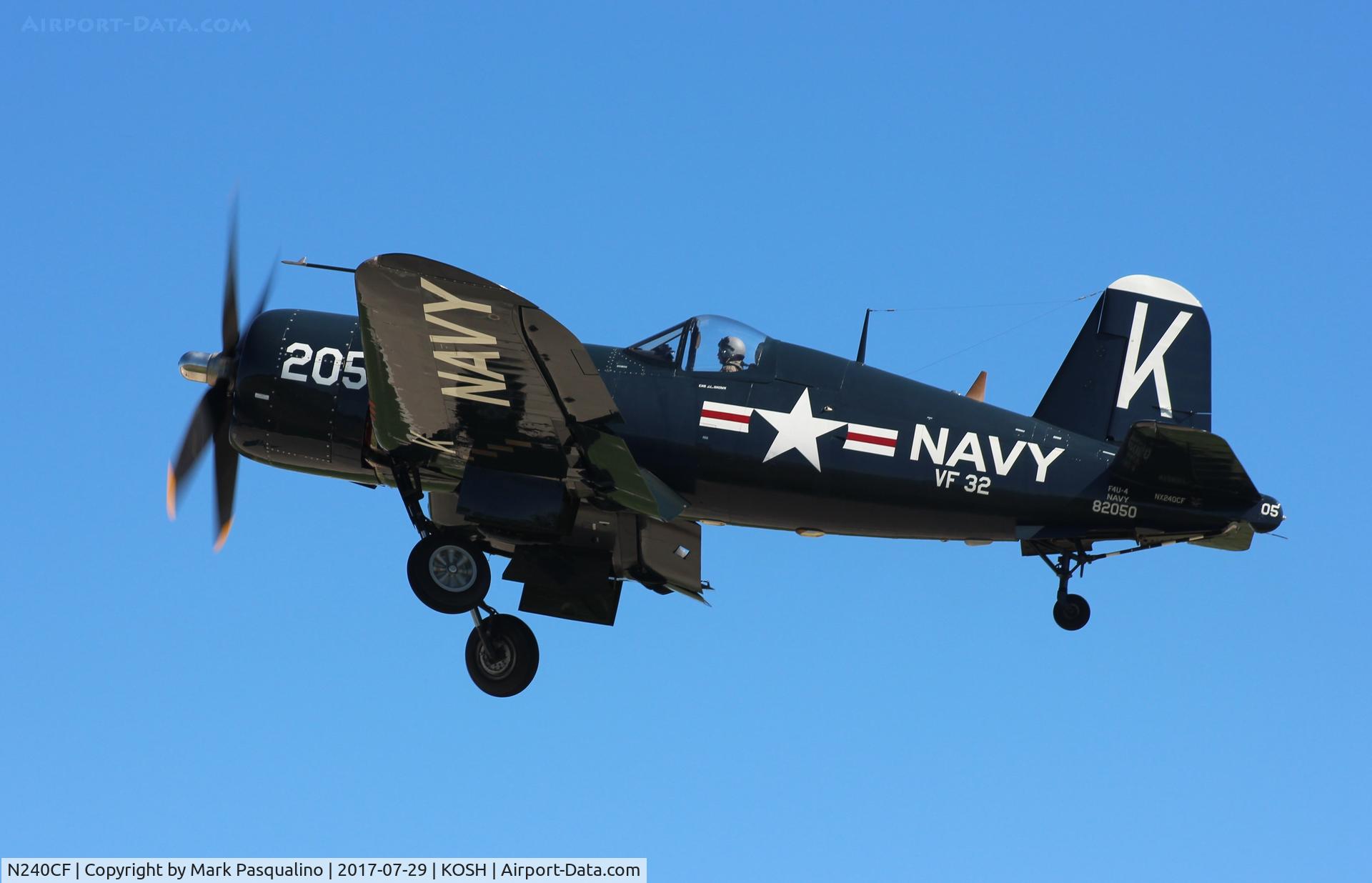 N240CF, 1945 Vought F4U-4 Corsair C/N 9513, Vought F4U-4