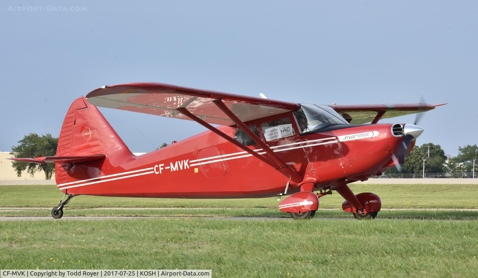 CF-MVK, 1946 Stinson 108-1 Voyager C/N 108-2049, Airventure 2017