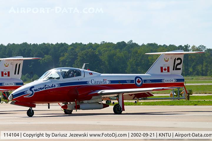 114104, Canadair CT-114 Tutor C/N 1104, CAF CT-114 Tutor 114104 C/N 1104 from Snowbirds Demo Team 15 Wing CFB Moose Jaw, SK