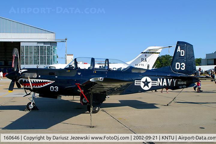 160646, Beech T-34C Turbo Mentor C/N GL-111, T-34C Turbo Mentor 160646 AD-03 from VF-101 'Grim Rippers' NAS Oceana, VA