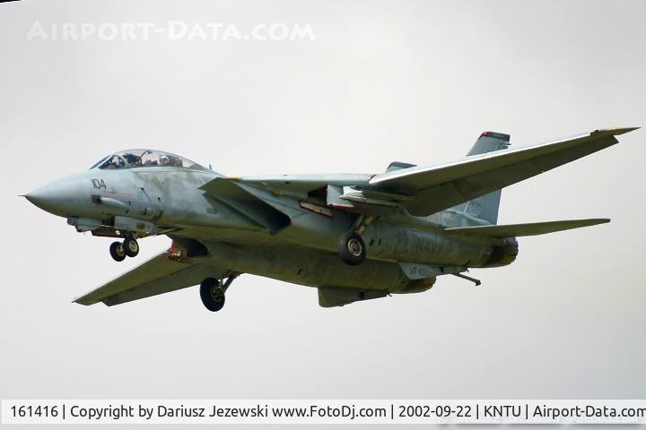 161416, Grumman F-14B Tomcat C/N 416, F-14B Tomcat 161416 AD-104 from VF-101 'Grim Rippers' NAS Oceana, VA