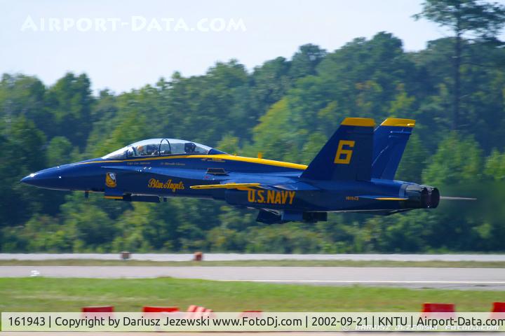 161943, McDonnell Douglas F/A-18B Hornet C/N 0150, F/A-18B Hornet 161943 C/N 0150 from Blue Angels Demo Team  NAS Pensacola, FL