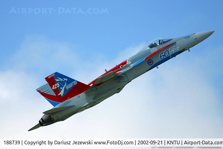 188739, McDonnell Douglas CF-188A Hornet C/N 0284/A229, CAF CF-188 Hornet 188739 from 425th TFS 'Alouette' 3rd Wing, CFB Bagotville