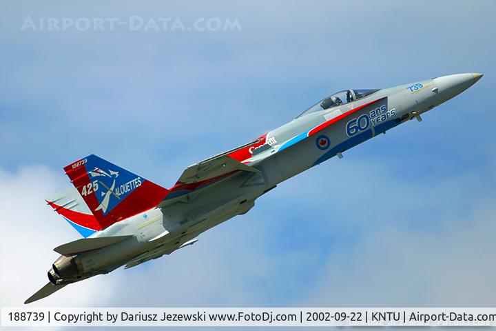 188739, McDonnell Douglas CF-188A Hornet C/N 0284/A229, CAF CF-188 Hornet 188739 from 425th TFS 'Alouette' 3rd Wing, CFB Bagotville