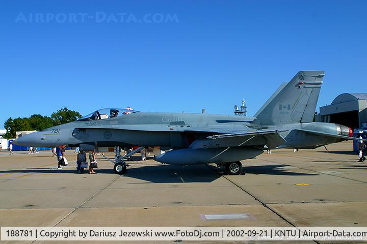 188781, 1987 McDonnell Douglas CF-188A Hornet C/N 0556/A464, CAF CF-188 Hornet 188781 from 433rd 3rd Wing, CFB Bagotville