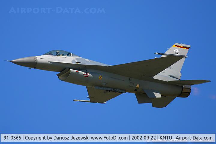 91-0365, 1991 General Dynamics F-16C Fighting Falcon C/N CC-63, F-16CJ Fighting Falcon 91-0365 SW from 77th FS 'Gamblers' 20 FW Shaw AFB, SC