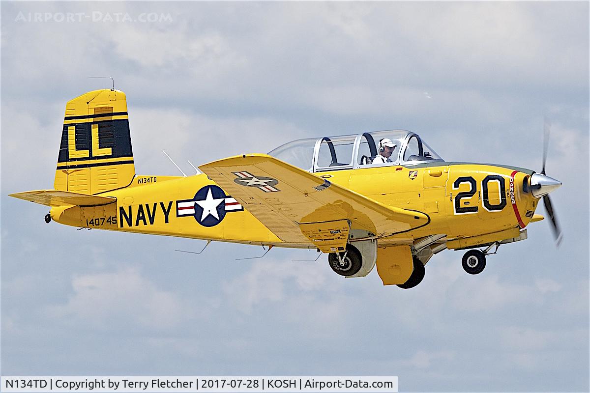 N134TD, Beech T-34B C/N BG-79, at 2017 EAA AirVenture at Oshkosh