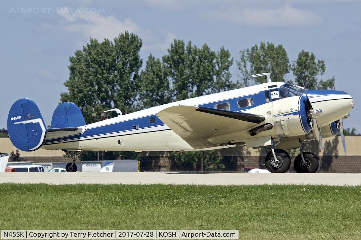 N45SK, 1952 Beech C-45H Expeditor C/N AF-645, at 2017 EAA AirVenture at Oshkosh